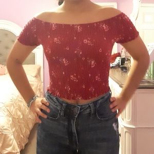 Off the shoulder crop top